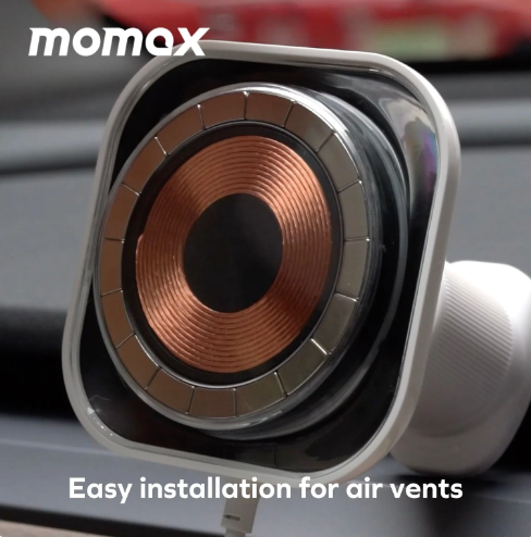 MOMAX 汽車冷氣出風口手提電話手機支架 Magsafe wireless charging 汽車用品
