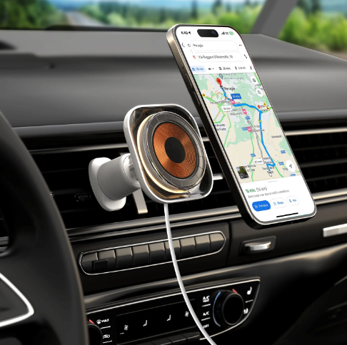 MOMAX 汽車冷氣出風口手提電話手機支架 Magsafe wireless charging 汽車用品